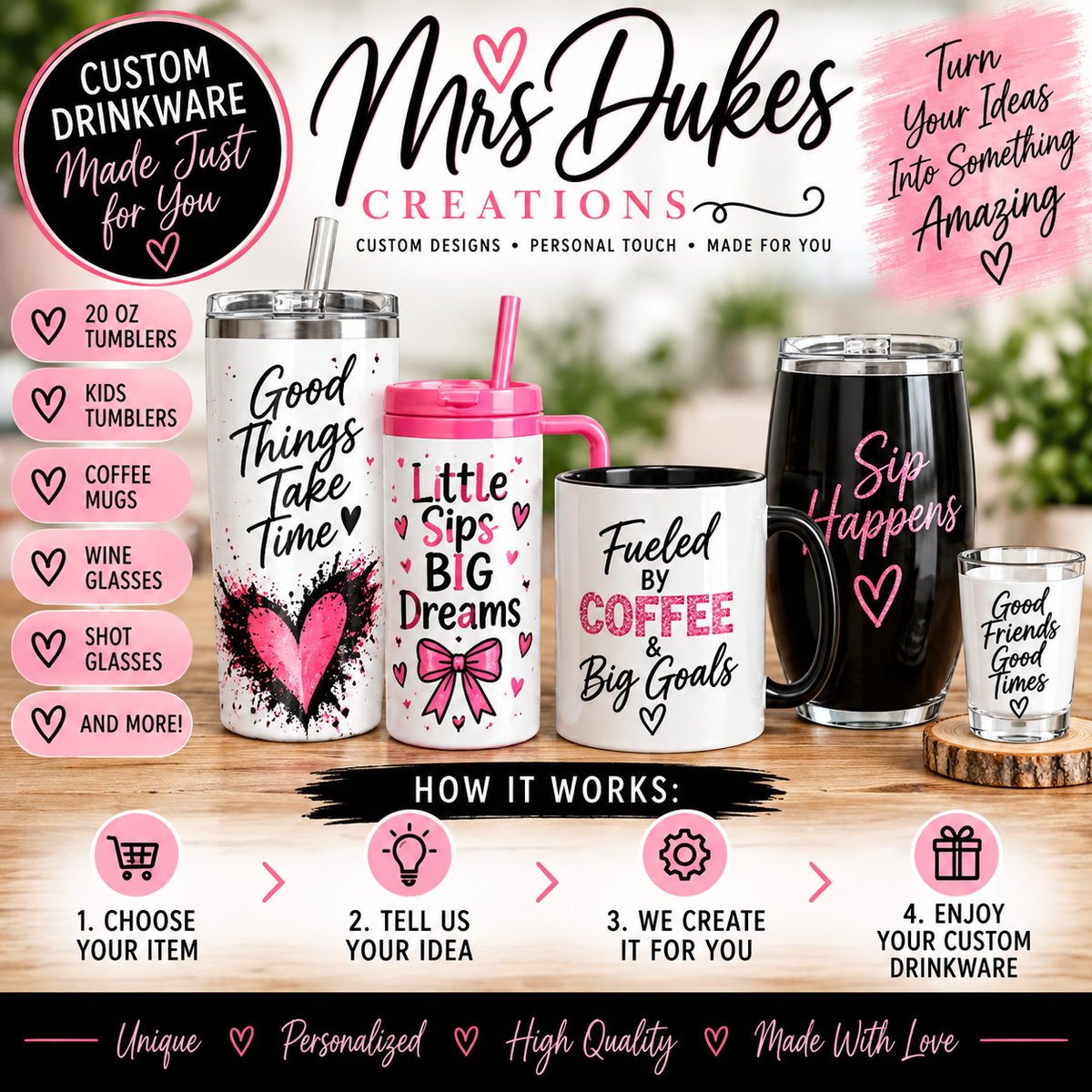 Custom Personalized Tumbler- Made Just for You